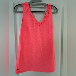 Lilly Pulitzer XS Neon coral Ruffle Blouse